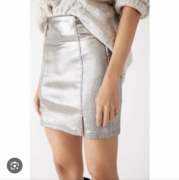 Free People coated mini skirt holding on to a dream - Picture 13 of 13